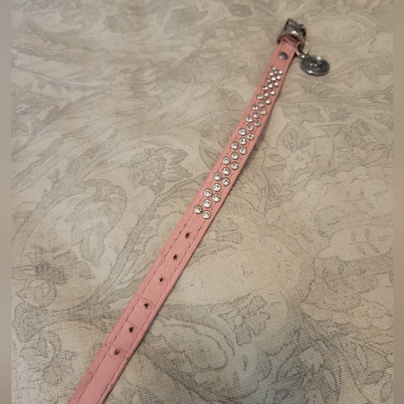 Dog Cat Collar Pink Rhinestone Diamond X-small EUC - Picture 2 of 5